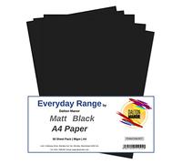Dalton Manor Lot de 50 feuilles de papier noir A4 90 g/m²