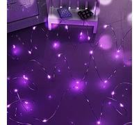 Dalugo Guirlande Lumineuse à Piles, 16ft/5M 50LEDs, Éclairage d'Ambiance Violet pour Fête Mariage Vacances Noël Nouvel An Décoration