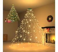 Dalugo Guirlande Lumineuse Sapin de Noêl Blanc Chaud, 2m 400 LED IP44 Etanche Guirlande Sapin Lumineuse avec 6h de Minuterie, Fonction de Mémoire, 8 Modes d'éclairage pour 5-9ft Sapin de Noël