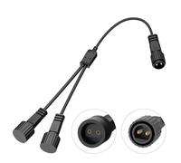 Dalugo Répartiteur de guirlande lumineuse, étanche IP65, 2 broches, rallonge pour éclairage de Noël, stalactites, lumières de Noël, lumières de rideau, lumières réseau, lumières globes G40