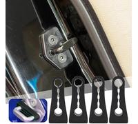 DALUJIE 4 Pièces Amortisseur de Serrure de Porte de Voiture pour Dacia Duster II 01.2018 2019 2020 2021 2022 2023 2024, Amortisseur de Serrure de Porte de Voiture en Caoutchouc Tampon sonore,Black
