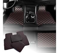DALUJIE 4 Pièces Tapis de Sol pour DS 7 DS7 Crossback 2018-2022 2023 2024 2025, Tapis de Sol en Cuir pour Voiture Tapis de Sol Durable Imperméables et Antidérapants Ensemble,A