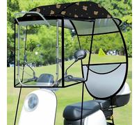 Dalumian Auvent de Protection Contre la Pluie pour Scooter de mobilité - Pare-Soleil entièrement fermé pour vélo électrique avec fenêtres Transparentes - Ajustement Universel(Black,B)