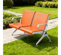 Dalumian Chaise de réception, chaises de Salle d'attente avec accoudoirs, Banc de réception pour Hall d'entrée et conférence, Banquette pour visiteurs de Bureau, Fauteuil d'appoint(Orange,2-Seat)