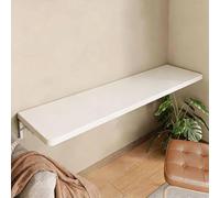 Dalumian Établi Pliant Mural, Bureau Suspendu pour Petits espaces, Table Rabattable avec Supports métalliques, Table à Manger Murale Robuste, Table de Pliage pour la buanderie(White,100 * 40cm)