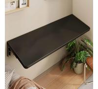 Dalumian Établi Pliant Mural, Bureau Suspendu pour Petits espaces, Table Rabattable avec Supports métalliques, Table à Manger Murale Robuste, Table de Pliage pour la buanderie(Black,60 * 30cm)