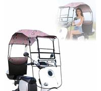 Dalumian Pare-Soleil Universel Pliable pour Moto électrique, Parapluie pour Scooter électrique, Protection Solaire extérieure pour Motos électriques et véhicules électriques à Batterie(Pink,A)