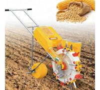 Dalumian Semoir Manuel, Outil de semis et d'épandage d'engrais à Rouleau, semoir à Roue Unique, Machine de semis de précision pour Jardin, adapté au soja, aux arachides et au maïs(5 Nozzles)