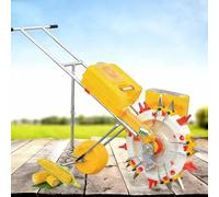 Dalumian Semoir Manuel, semoir et épandeur d'engrais à Rouleau poussé à la Main, Machine à semer de précision pour Le Jardin, planteuse en Ligne pour soja, arachides et maïs