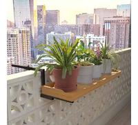 Dalumian Support pour Pots de Fleurs de Balcon, jardinière Suspendue, Supports Robustes et réglables pour jardinières de fenêtre, Support pour Pots de Fleurs pour fenêtres extérieures clôture(120cm)