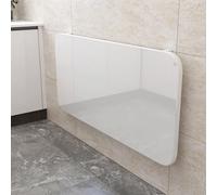 Dalumian Table Murale Pliante, Bureau Mural Rabattable, Bureau Flottant Blanc pour Petits espaces, établi Pliant avec Supports métalliques Robustes, Table d'appoint pour buanderie(60 * 30CM)