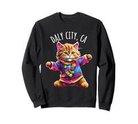Daly City California Amusant Chat dansant coloré Sweatshirt