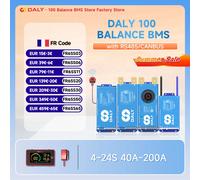 DALY Smart BMS 4S 8S 16S 40A 60A 100A 150A 200A 12V 24V 48V LiFePo4 1A BMS à équilibrage actif avec écran LCD RS485 UART WIFI KEY 8S-24S 40A WIFI 3LCD