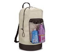 Dalykate Sac à linge avec bretelles et poche en maille en nylon durable avec cordon de serrage pour l'université, les voyages, la buanderie, l'appartement