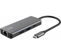 Dalyx Adaptateur USB C 6-en-1, Hub USB C avec 4K HDMI, 2X USB-C, 2X USB 3.1, Transfert Rapide 5 Gbps, Gigabit Ethernet, Multiport Station d'accueil pour Ordinateur Portable, MacBook Pro/Air