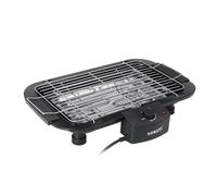 DAM Barbecue électrique de 2000W. Réglable sur 3 hauteurs. 47,5x35x7 Cm. Couleur : Noir