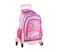 DAM Barbie Deluxe sac à dos primaire double compartiment + chariot avec protection latérale et stoppeur frontal, 4 roues à 360.