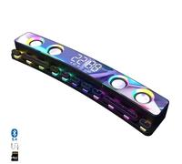 DAM Barre de son SH39 Bluetooth 5.4 avec touches mécaniques, écran et lumière RGB. Batterie de 3600mAh. Gaming, home cinéma. Noir