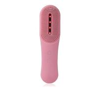 DAM Brosse nettoyante pour le visage en silicone. Traitement de la lumière LED triple, rajeunissement, anti-acné, activateur de collagène. 5x2x17 cm. Couleur : rose clair