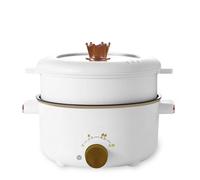 DAM Cuiseur électrique à vapeur multifonction 800w. Trois températures, 2.5L, double niveau. 28x23x23,5 cm. Blanc