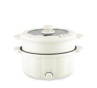 DAM Cuisinier électrique multifonctionnel. Trois températures, 2,5L double niveau. Hot pot, sauté... 28,5x22x23 cm. Blanc