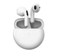 DAM Écouteurs TWS R6, Bluetooth 5.2. Contrôle tactile de la lecture musicale et des appels. 5x1,7x5 Cm. Couleur : Blanc