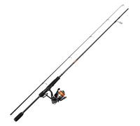 DAM Fire Wave XP Spinning Combo, Canne à pêche et Moulinet pour la pêche en Eau Douce, brochet, Sandre et Autres, Solide, léger et Polyvalent, Noir, Canne Rapide de 2,44 m, Moulinet de Taille 4000