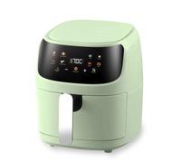 DAM Friteuse à air 8L, 1400W. Écran tactile, 8 programmes de cuisson, modes manuels, grille antiadhésive. 28x26x32 Cm. Vert clair