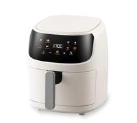 DAM Friteuse à air 8L, 1400W. Panneau tactile, 8 programmes de cuisson, modes manuels, grille antiadhésive. 28x26x32 Cm. Blanc