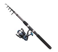 DAM Full Tech Tele Spinning Combo, Canne à pêche et Moulinet pour la pêche en Eau Douce, brochet, Perche, Sandre et Autres, léger et Polyvalent, Noir et Gris, Canne de 2,40 m à Vitesse modérée, 3000