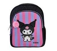 DAM Kuromi Sac à dos primaire avec double compartiment adaptable à trolley. 30x20x44 Cm. Couleur : Noir