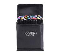 DAM Lot de 36 marqueurs de couleurs assorties. Double pointe : fine et large sur le même feutre. 1,6 x 1,6 x 15,3 cm. Couleur : multicolore