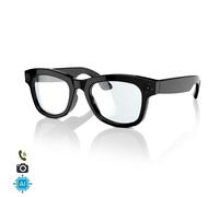 DAM Lunettes intelligentes M01, caméra intégrée, contrôle de la musique, IA, traduction de langues en temps réel. Noir