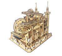 DAM Maquette en bois 3D avec mouvement mécanique design de piste à billes Château. 400 pièces. 24 5x21x24 cm. Couleur : Multicolore