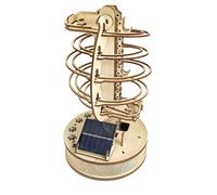 DAM Maquette en bois 3D avec un mouvement mécanique conception de piste à billes en orbite avec panneau solaire.