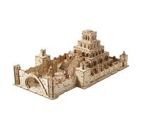 DAM Maquette en Bois 3D design de Ruines avec mouvement mécanique. 235 pièces. 29x17x10 5 Cm. Couleur : Bois