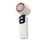 DAM Mini ventilateur portable rechargeable avec 5 vitesses principales et panneau refroidissant. 5,5x5,5x16,5 Cm. Couleur : Blanc