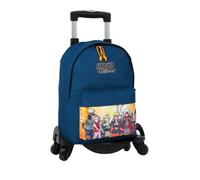 DAM Naruto sac à dos Américain avec compartiment pour ordinateur portable + chariot avec protection latérale, 4 roues à 360.