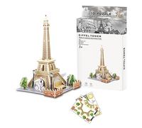 DAM Puzzle 3D en carton de la Tour Eiffel à Paris. 26 pièces. 13x13x21 cm. Couleur : Multicolore