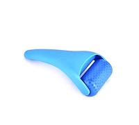 DAM Rouleau à glace pour le visage, instrument de massage et de soins. Tête en plastique 9x5x19 cm. Couleur : bleu
