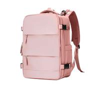 DAM Sac à dos cabine de voyage de grande capacité avec multicompartiment (chaussures, vêtements, laptop). 31x17x42 Cm. Rose