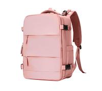 DAM Sac à dos cabine de voyage grande capacité avec multicompartiment (chaussures, vêtements, laptop). 31x17x42 Cm. Rose