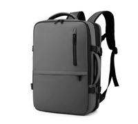 DAM Sac à dos de voyage extensible cabine très résistant avec plusieurs compartiments et connexion USB. 30x14x45 Cm. Couleur : Gris