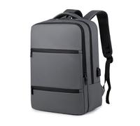 DAM Sac à dos de voyage très résistant, imperméable et avec connexion USB. Rembourré et ventilé. 32x14x42 cm. Couleur : Gris