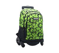 DAM Sac à Dos Primaire Minecraft Cubes Double Compartiment Adaptable + CHARIOT NOIR 4 roues pivotantes multidirectionnelles