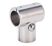 Dam Skerisi 90° T Tee Tube Pipe Connector, Stainless Steel T Shape Pipe Fitting, 1in ID Separable Hinged Marine Hand Rail Fitting with Mirror Polish for Boats Yachts Ships