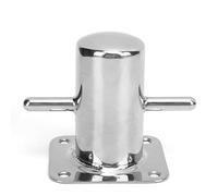 Dam Skerisi Bitt d’amarrage Simple en Acier Inoxydable 316, Taquet de Bollard Transversal Robuste, Finition Miroir - Accessoire de quincaillerie Marine Poli pour Bateau, Yacht, Quai, Kayak, (90MM)