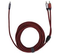 Dam Skerisi Câble audio mâle Type C à 2, adaptateur audio Type C vers double avec puce DAC intégrée pour téléphone mobile, tablette, ordinateur portable et enceintes de cinéma maison o (Hmm)