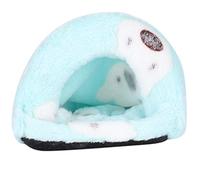 Dam Skerisi Cage de Sommeil pour Petits Animaux, lit Chaud en Flanelle pour Hamster avec Rembourrage en éponge, Maison Confortable pour Animaux de Compagnie en Hiver pour Hamsters, Lapins, (S)