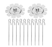 Dam Skerisi Ensemble d’Aiguilles en Forme de Cage pour brochettes de Barbecue en Acier Inoxydable, brochettes pour rôtissoire de Four électrique, Accessoire de Grill BBQ de 10 pièces avec